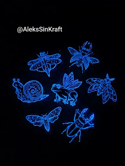 Молд силиконовый "Насекомые" с гравировкой от @x.stitching_