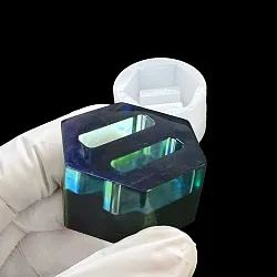 Молд силиконовый "Подставка шестиугольная для 2х колец"