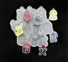 Молд силиконовый "Набор маленьких новогодних игрушек" @x.stitching_