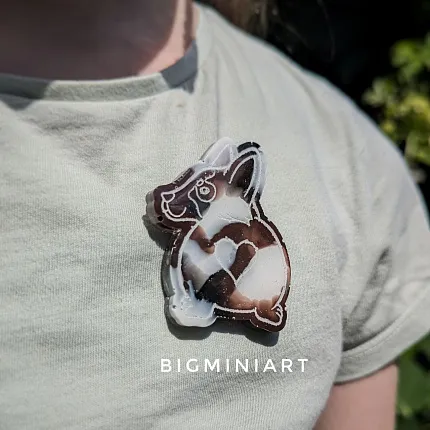 Молд силиконовый "Корги" от @x.stitching_