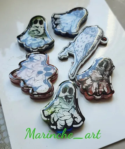 Молд силиконовый "Набор привидений" от @x.stitching_