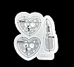 Молд силиконовый "Сердечки и помада"