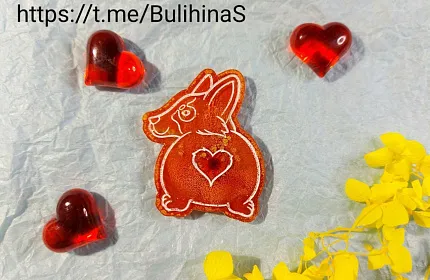 Молд силиконовый "Корги" от @x.stitching_