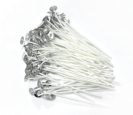 Фитиль с держателем, 10 см, 100 штук