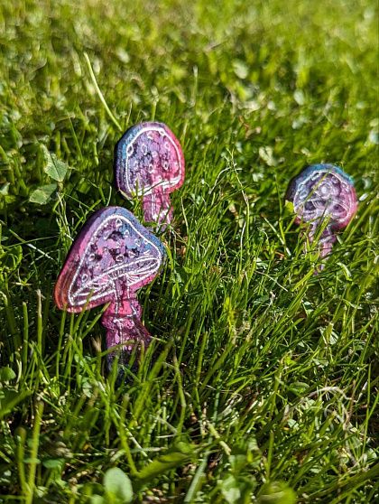 Молд силиконовый "Грибы" с гравировкой от @x.stitching_