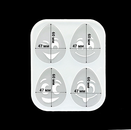 Молд силиконовый "Веселые яйца"
