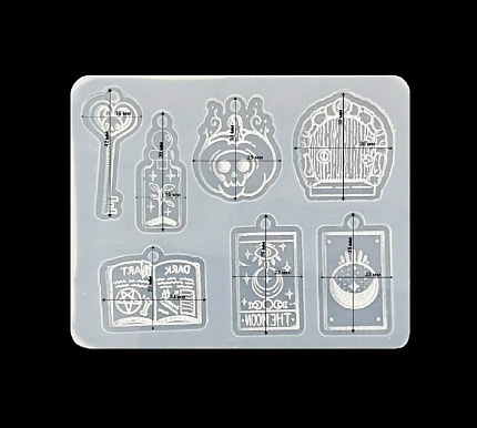 Молд силиконовый "Набор с гравировкой N2" с отверстиями от @x.stitching_