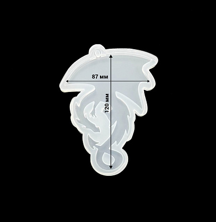 Молд силиконовый "Елочная игрушка "Дракон"