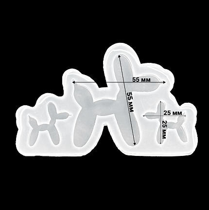 Молд силиконовый "Собаки из шариков"