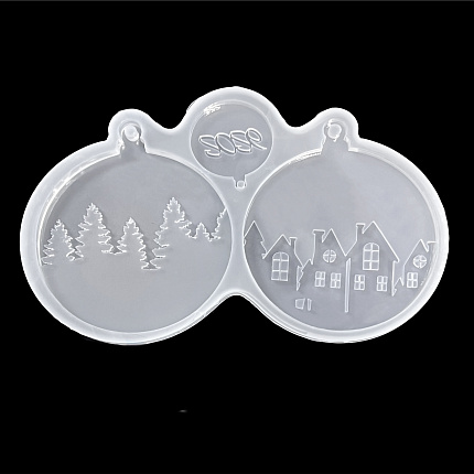 Молд силиконовый "Новогодние шары"