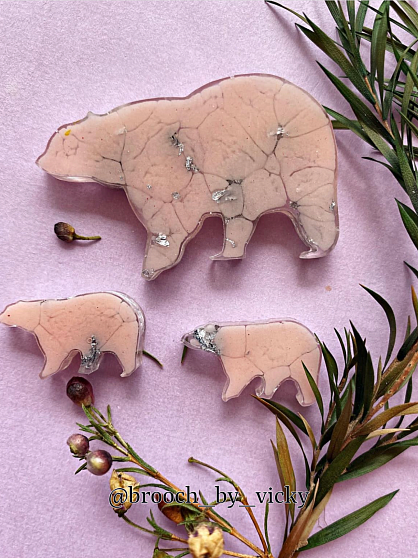 Молд силиконовый "Медведица с медвежатами"