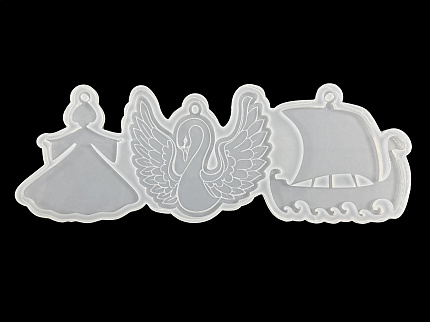 Молд силиконовый "Новогодние игрушки "Царевна-лебедь"