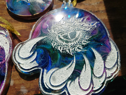 Молд силиконовый "Елочный шар "Глаз дракона"