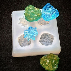 Молд силиконовый "4 кристалла для сережек гвоздиков"