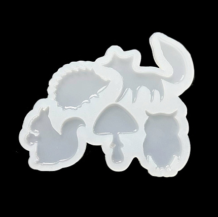 Молд силиконовый "Набор животных"  (молд с линзой)