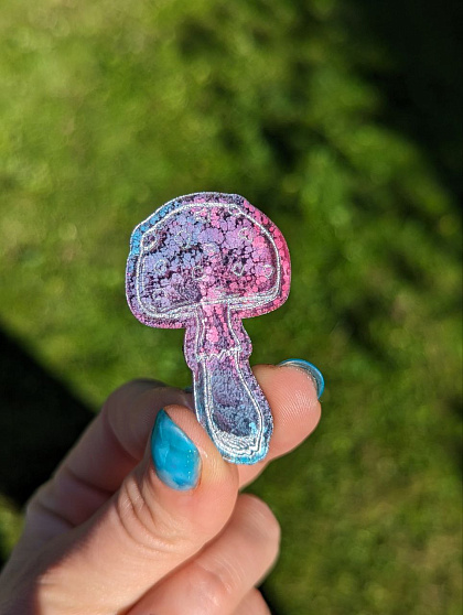 Молд силиконовый "Грибы" с гравировкой от @x.stitching_