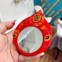 Молд силиконовый "Зеркало "Кокошник", размер мини