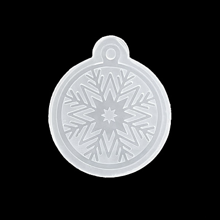 Молд силиконовый "Елочный шар со снежинкой"