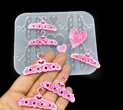 Молд силиконовый "Вешалки маленькие" @x.stitching_