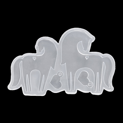 Молд силиконовый "2 лошади"