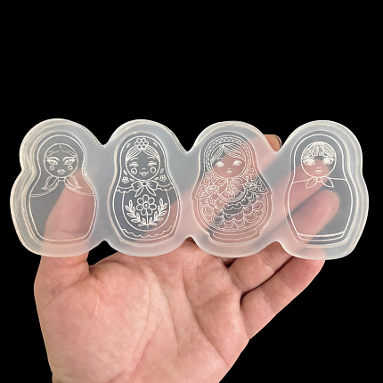 Молд силиконовый "4 матрешки"