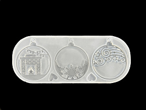 Молд силиконовый "3 новогодних шара"