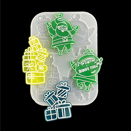 Молд силиконовый "Дед мороз с подарочком"