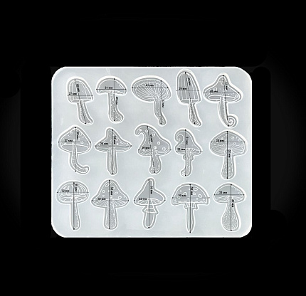 Молд силиконовый "Грибы" с гравировкой от @x.stitching_
