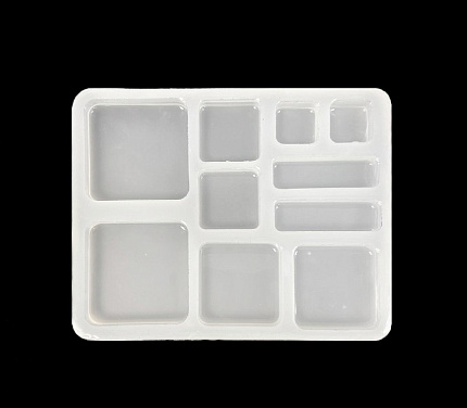 Молд силиконовый "набор "Квадрат" (молд с линзой).