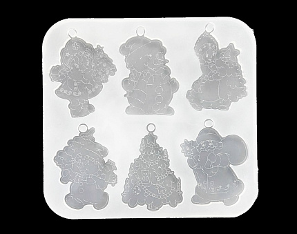 Молд силиконовый "Набор новогодних игрушек"