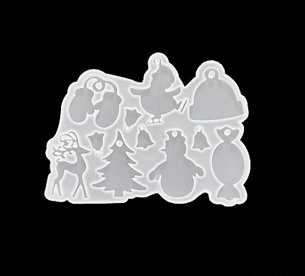 Молд силиконовый "Набор новогодних игрушек"