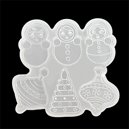 Молд силиконовый "Неваляшки и юла"