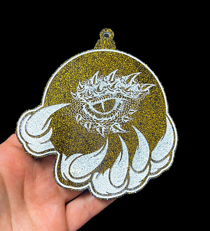 Молд силиконовый "Елочный шар "Глаз дракона"