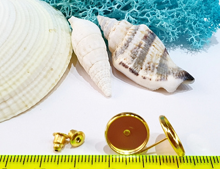 Пуссеты (золото) с основанием 12 мм