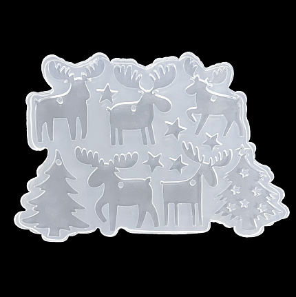 Молд силиконовый "Лоси и елки"