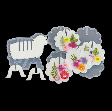 Молд силиконовый "Подставка с подстаканниками "Овечка"