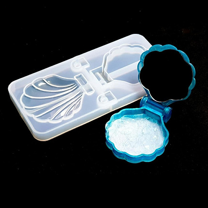 Молд силиконовый "Зеркальце Ракушка"