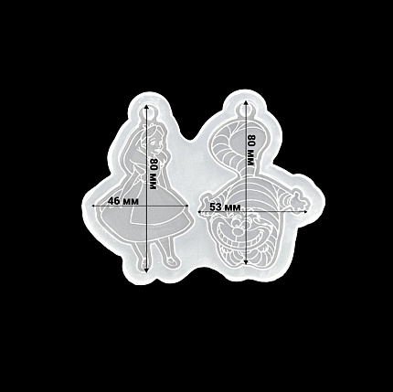 Молд силиконовый "Алиса и Кот"