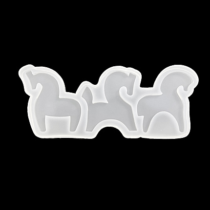 Молд силиконовый "3 лошади"