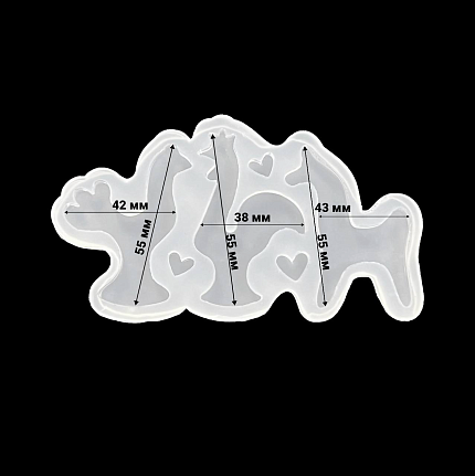 Молд силиконовый "Филимоновские броши"