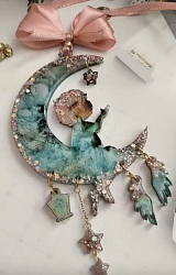 Молд силиконовый "Ангелочек на месяце"