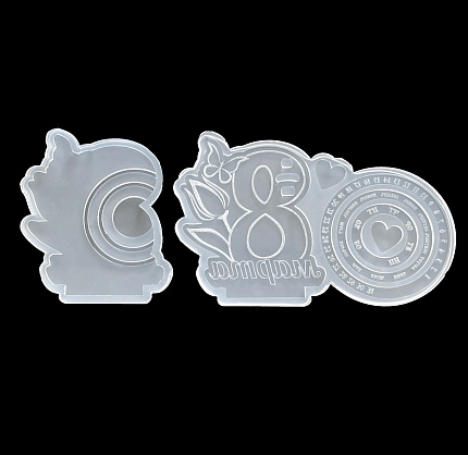 Молд силиконовый "Вечный календарь "8 марта"