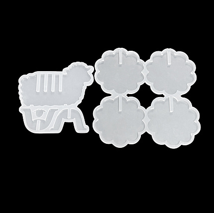 Молд силиконовый "Подставка с подстаканниками "Овечка"