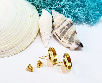 Пуссеты (золото) с основанием 12 мм