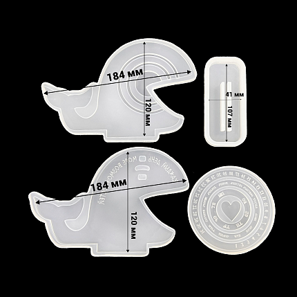 Молд силиконовый "Вечный календарь "Кит"