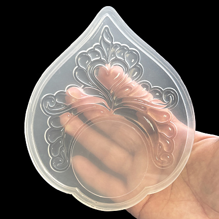 Молд силиконовый "Зеркало "Кокошник", размер макси