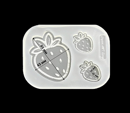 Молд силиконовый "Клубнички с гравировкой"