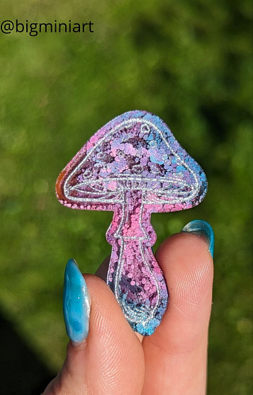 Молд силиконовый "Грибы" с гравировкой от @x.stitching_