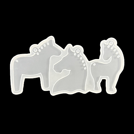 Молд силиконовый "3 лошади"