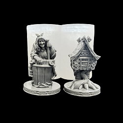 Молд силиконовый "Шахматные фигуры Баба Яга и избушка (конь и ладья)"